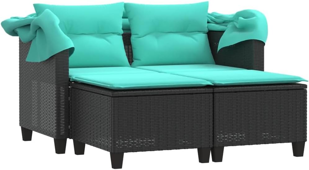 🪑🌿 2-Seater Outdoor Patio Sofa Set 🏡✨ | Retractable Lounge Furniture ☀️💚