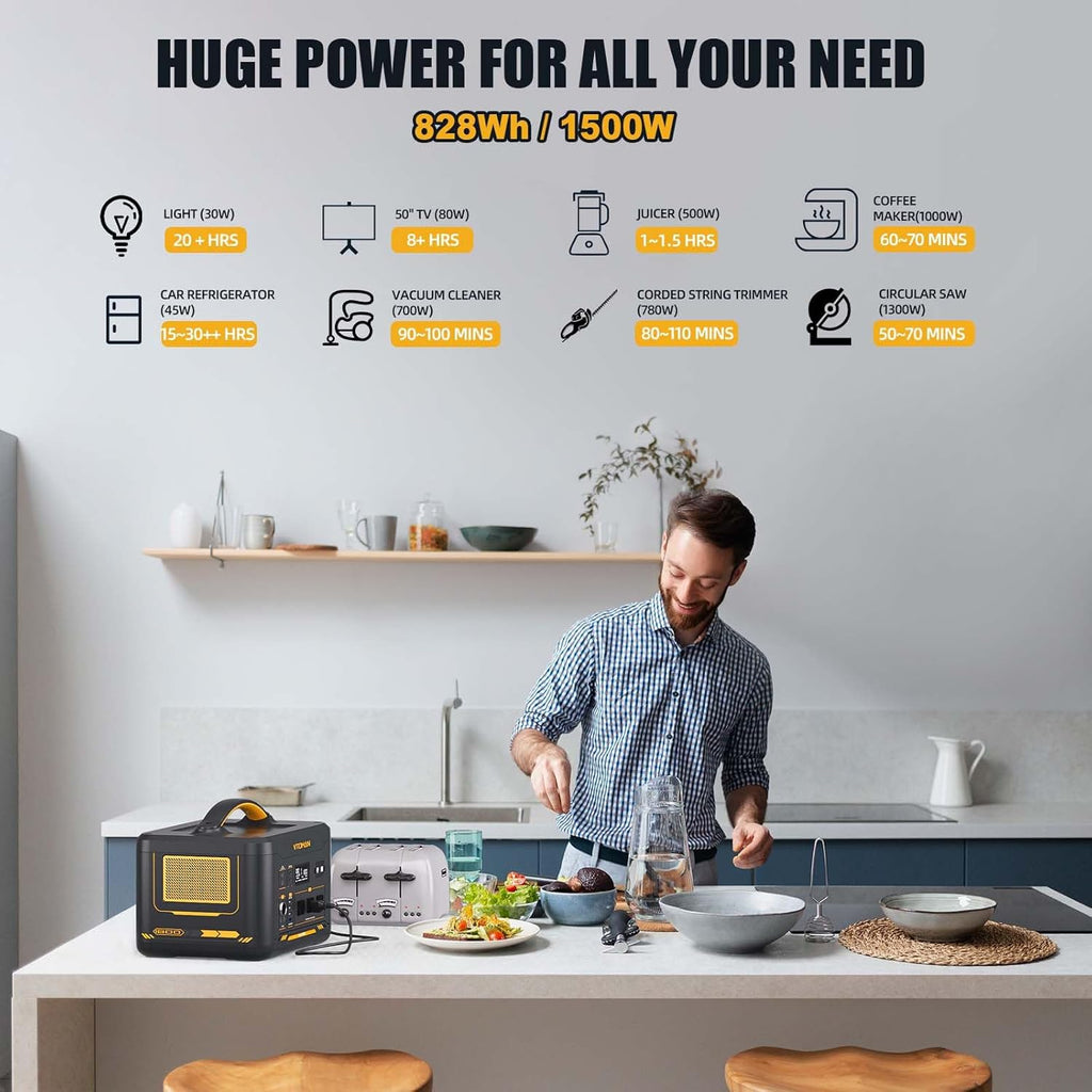 🔋⚡ Portable Power Station Generator 🏕️✨ | High-Capacity Outdoor Battery Backup 🌿🔦
