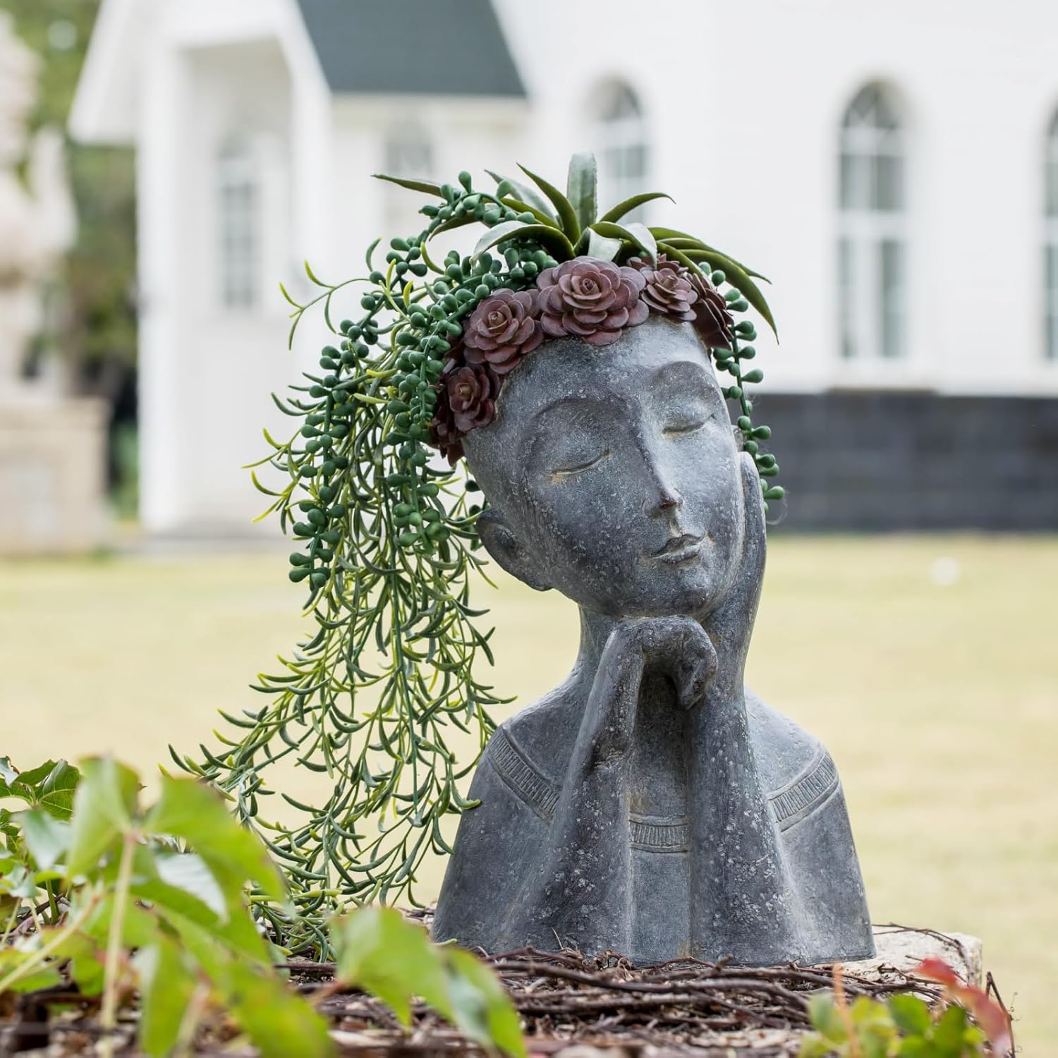 🌿🧑‍🎨 Artistic Face Planter 🪴✨ | Creative Succulent Pot 🌸💚