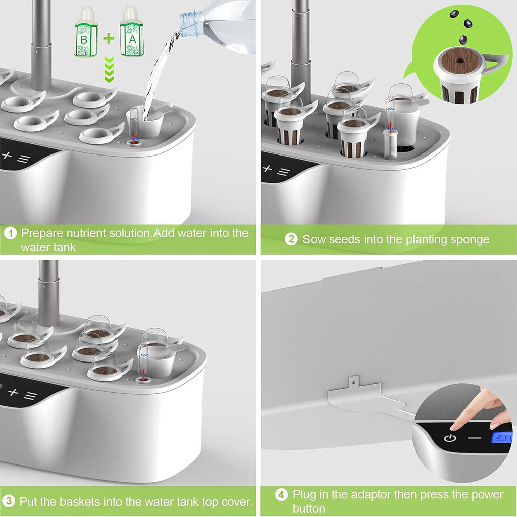 🌱✨ Smart Indoor Hydroponic Garden Kit 🪴💧 | Grow Fresh Herbs & Veggies Year-Round 🌿☀️