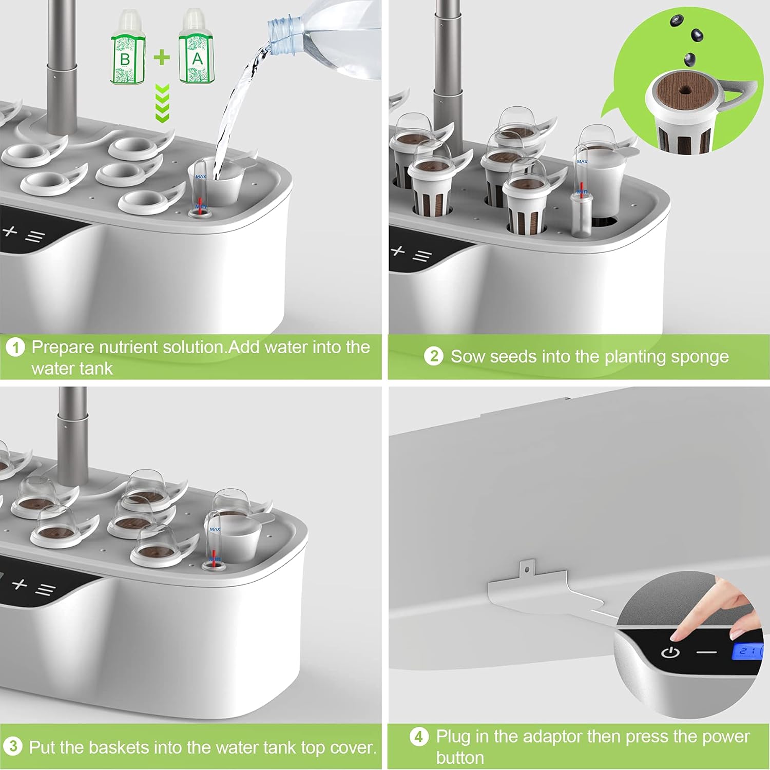 🌱✨ Smart Indoor Hydroponic Garden Kit 🪴💧 | Grow Fresh Herbs & Veggies Year-Round 🌿☀️