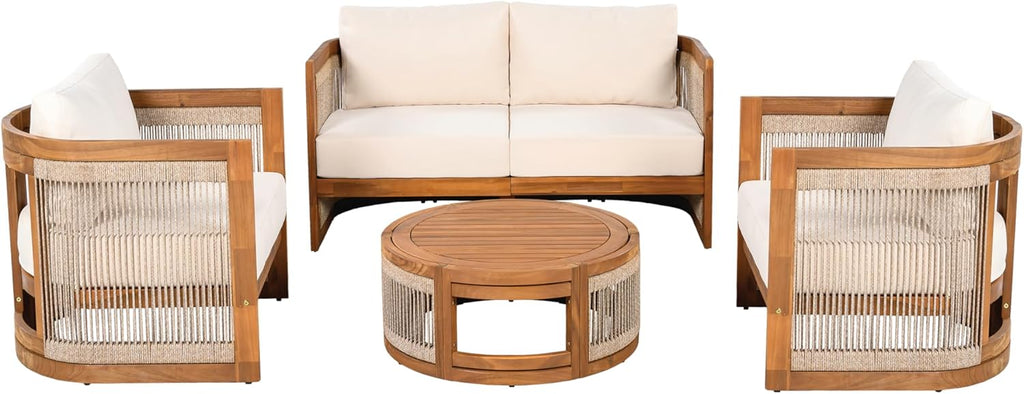 🌿☀️ Outdoor Cozy Patio Sectional Set 🛋️✨