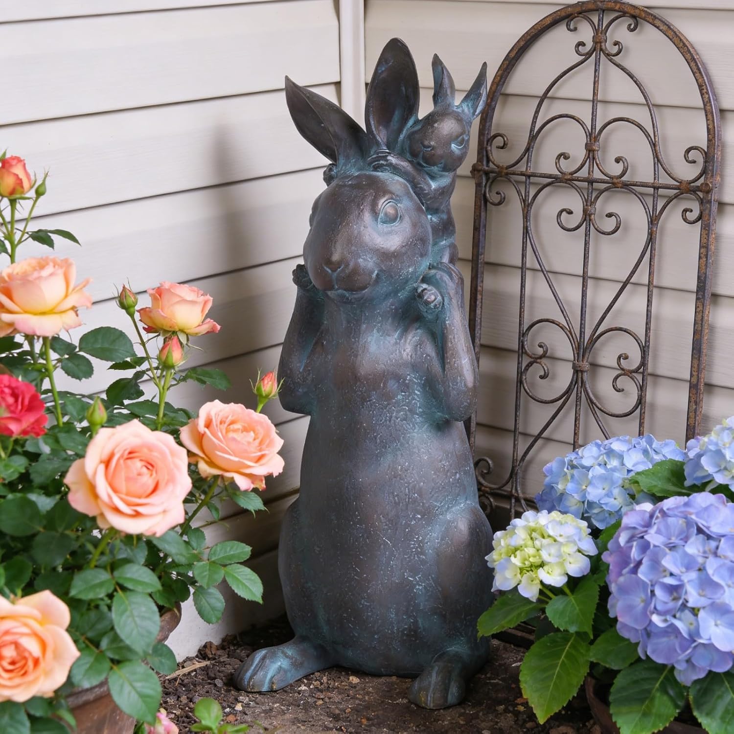 🌿 Adorable Animal Sculpture 🏡 Patio Yard Garden Gift for Easter Rabbit Lovers 🎁