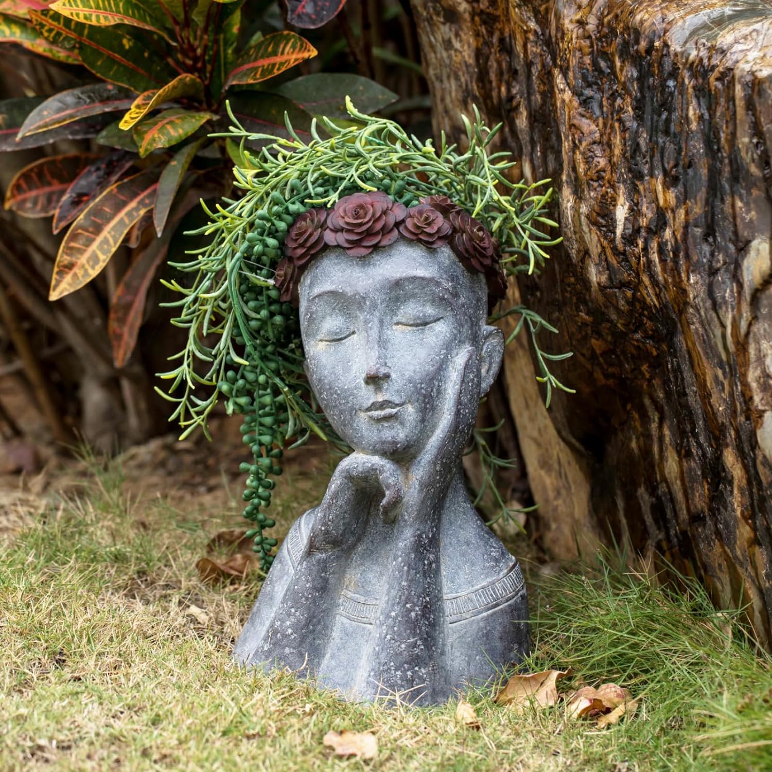 🌿🧑‍🎨 Artistic Face Planter 🪴✨ | Creative Succulent Pot 🌸💚