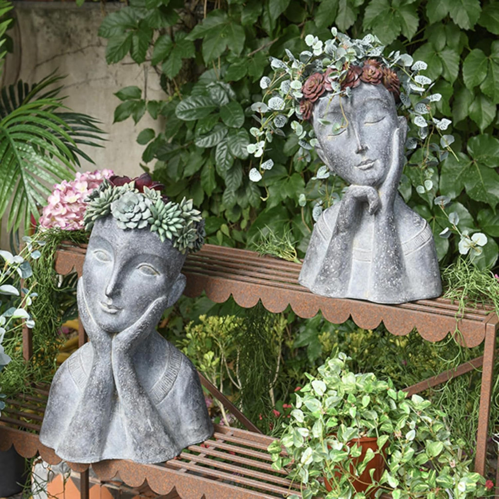 🌿🧑‍🎨 Artistic Face Planter 🪴✨ | Creative Succulent Pot 🌸💚