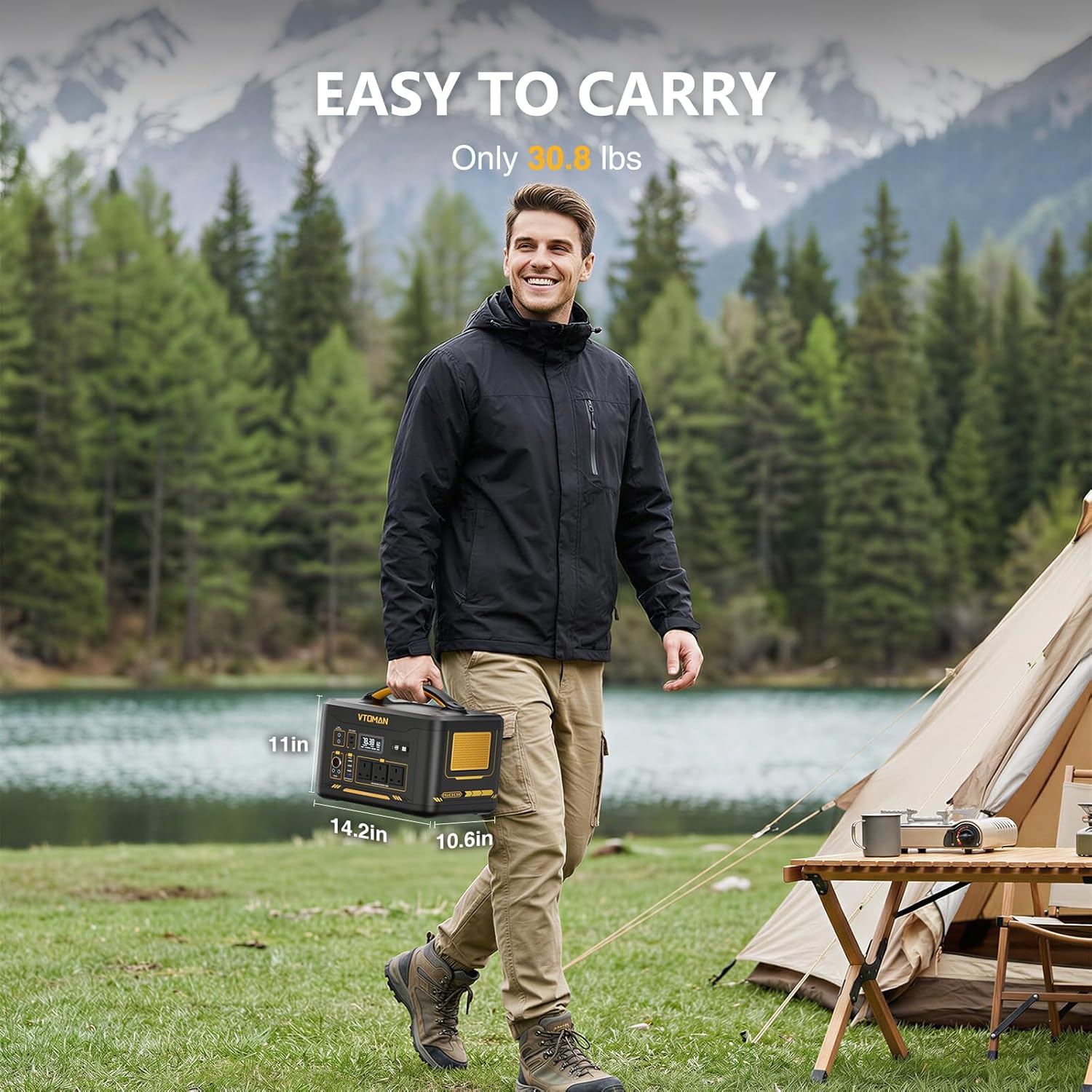 🔋⚡ Portable Power Station Generator 🏕️✨ | High-Capacity Outdoor Battery Backup 🌿🔦