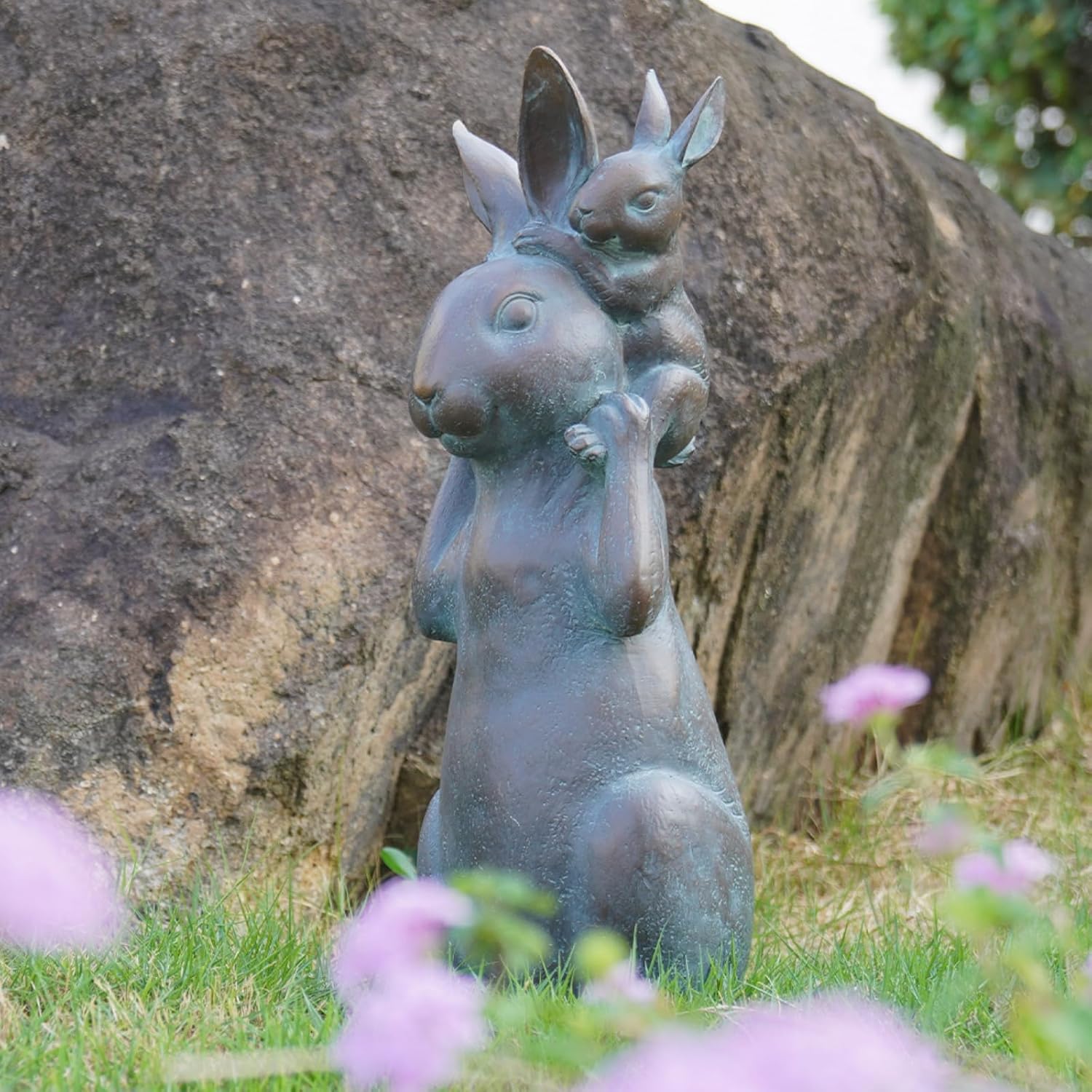 🌿 Adorable Animal Sculpture 🏡 Patio Yard Garden Gift for Easter Rabbit Lovers 🎁