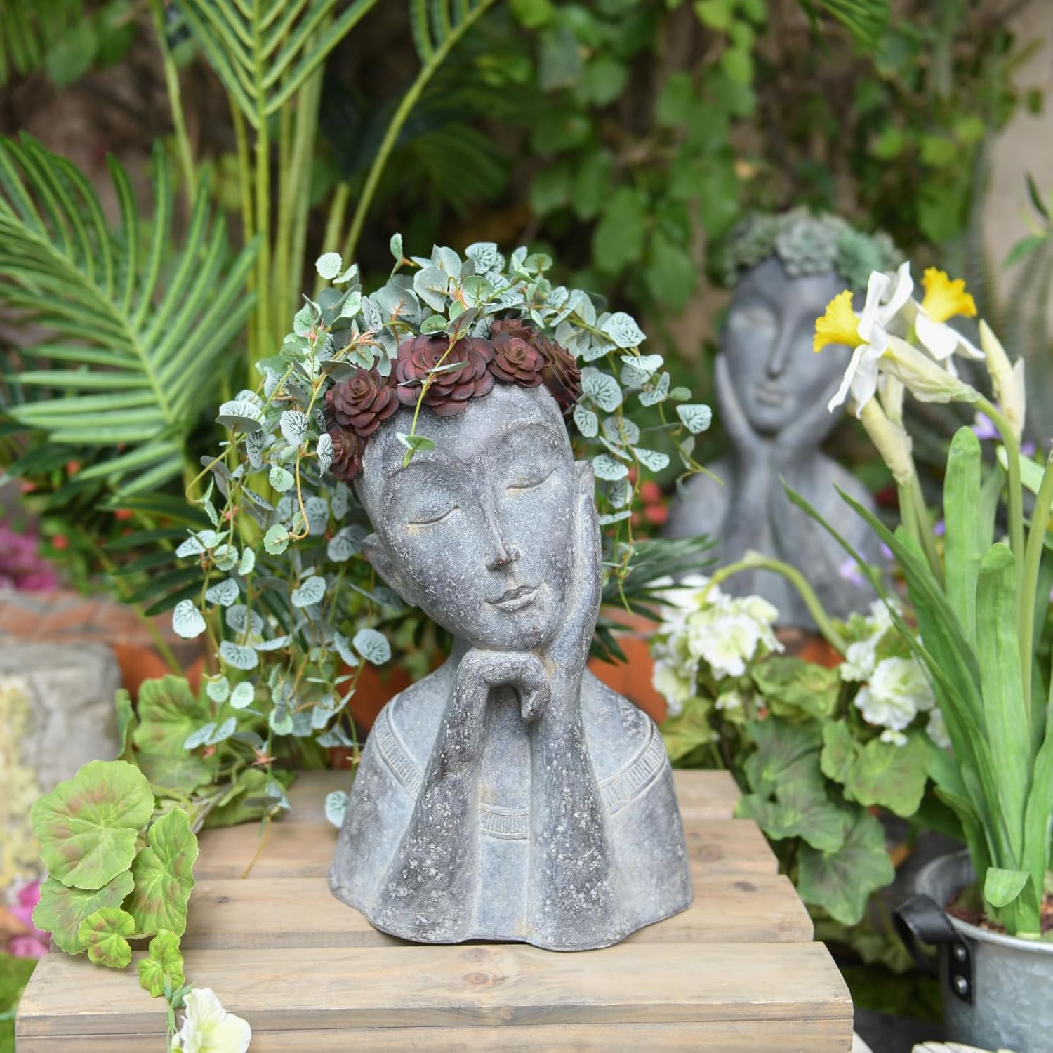 🌿🧑‍🎨 Artistic Face Planter 🪴✨ | Creative Succulent Pot 🌸💚